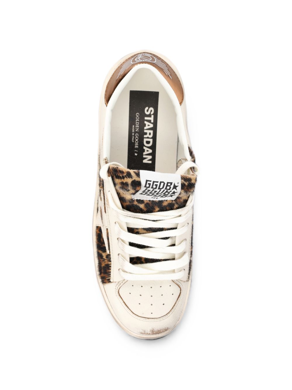 GOLDEN GOOSE Sneakers Stardan in pelle e cavallino leopardato 
