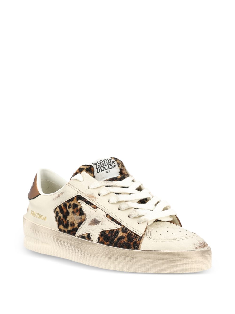 GOLDEN GOOSE Sneakers Stardan in pelle e cavallino leopardato 