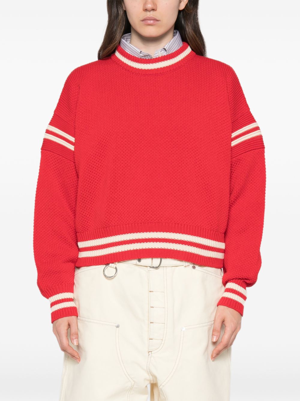 GOLDEN GOOSE Felpa rossa in cotone 
