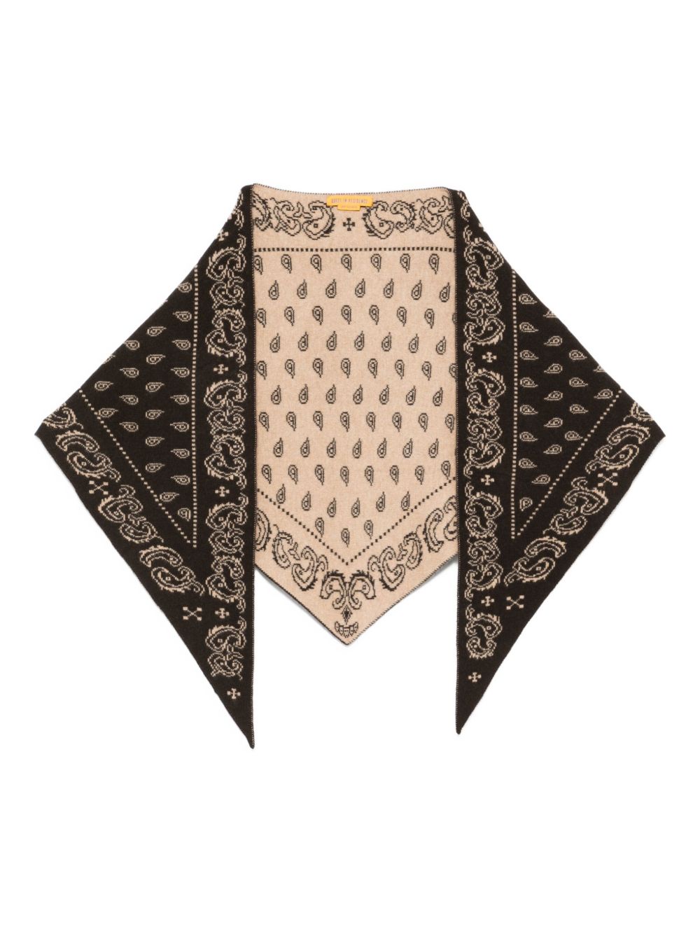 GUEST IN RESIDENCE Foulard in puro cashmere nero e biege 