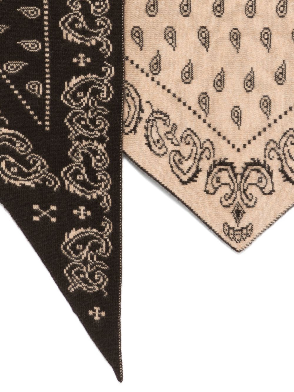 GUEST IN RESIDENCE Foulard in puro cashmere nero e biege 