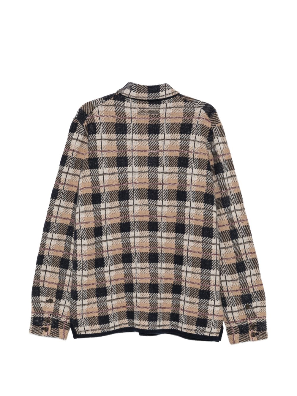 GUEST IN RESIDENCE Camicia a quadri in cashmere color cammello 
