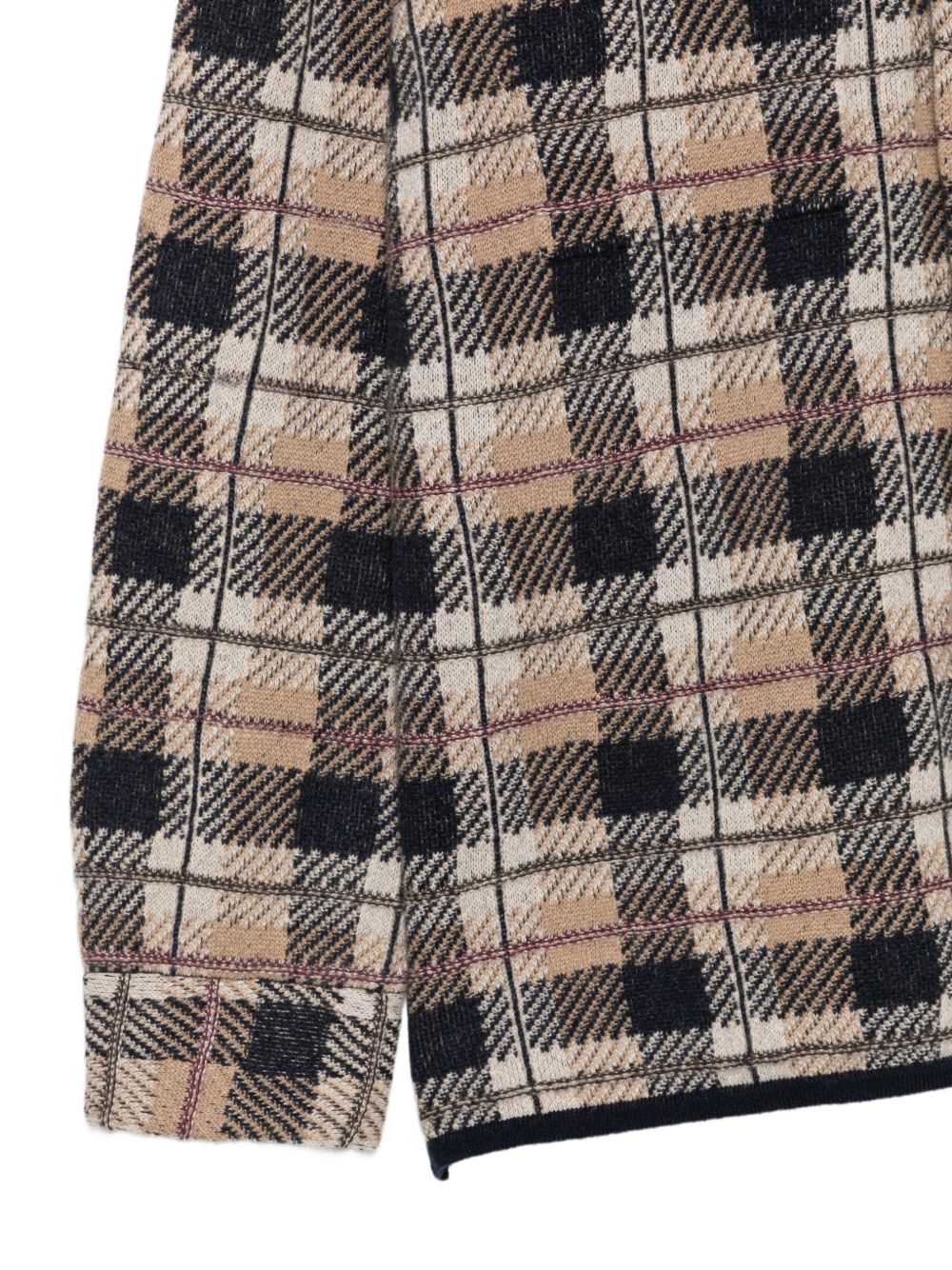 GUEST IN RESIDENCE Camicia a quadri in cashmere color cammello 
