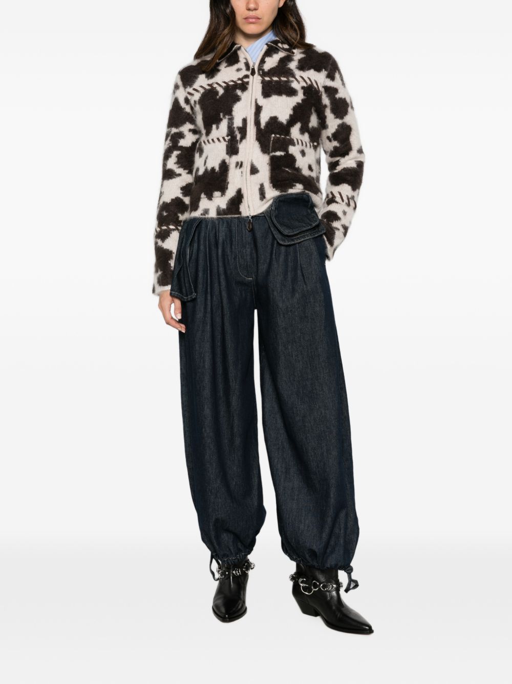 GUEST IN RESIDENCE Giacca in maglia di puro cashmere con motivo jacquard 