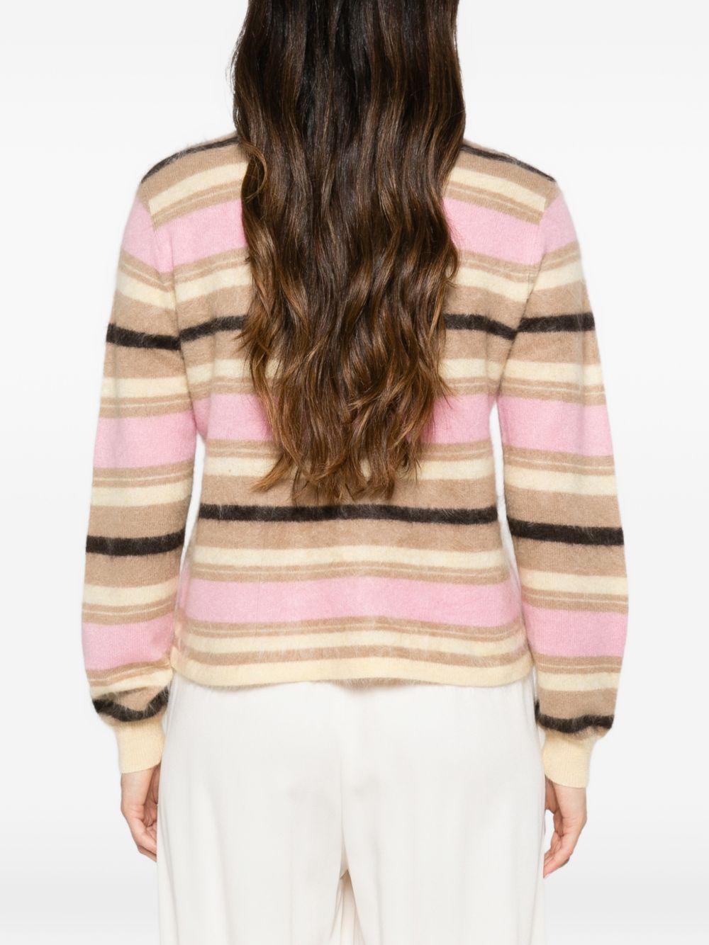 GUEST IN RESIDENCE Polo in cashmere a righe multicolore 