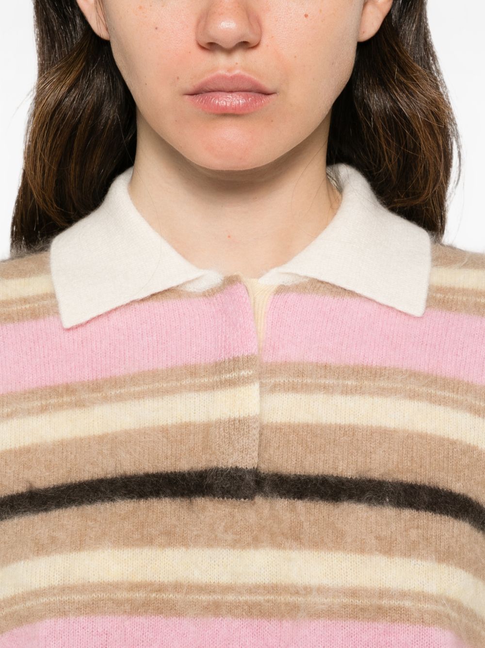 GUEST IN RESIDENCE Polo in cashmere a righe multicolore 