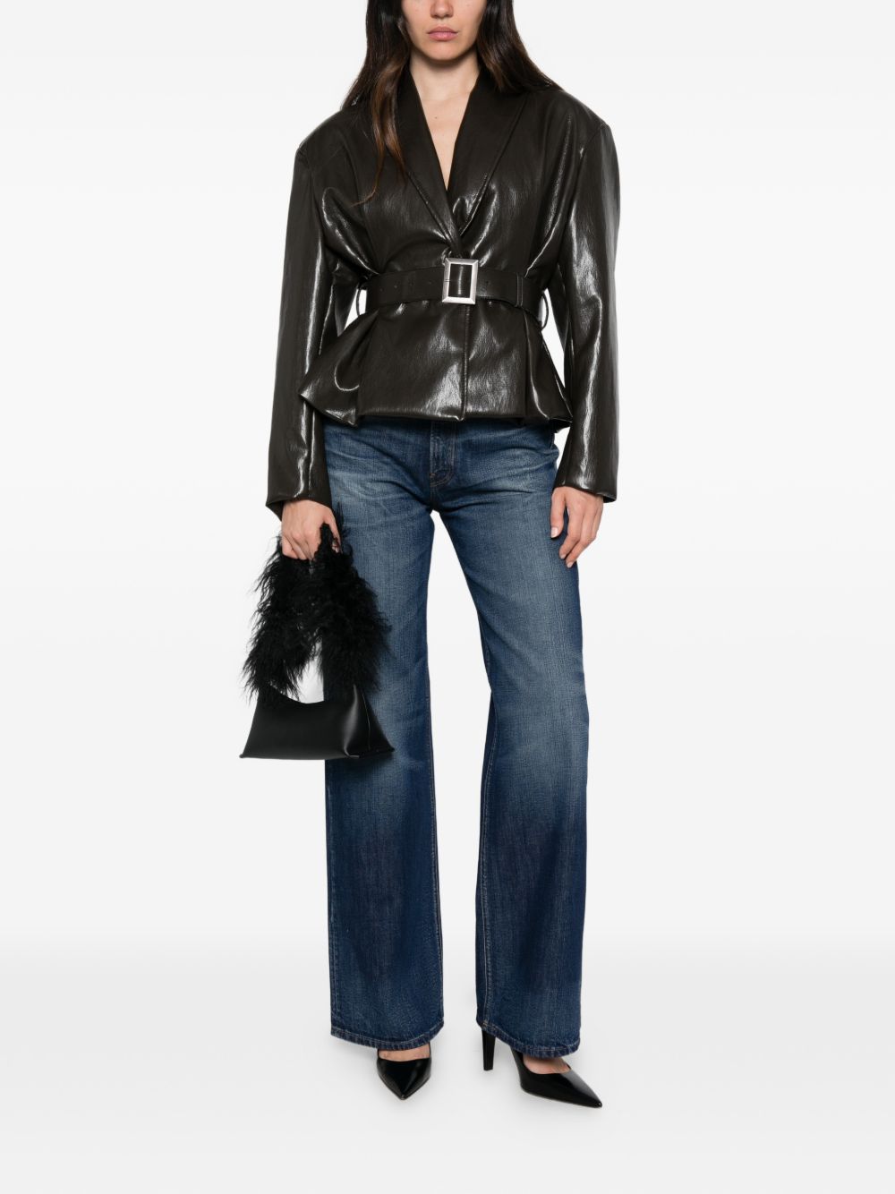HAIKURE Jeans Korea Blu a Gamba Ampia 