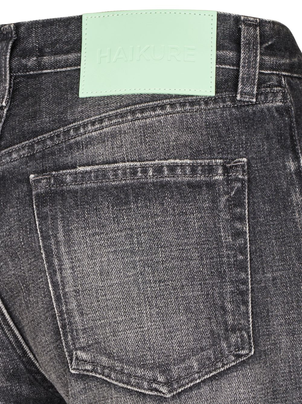 HAIKURE Jeans straight leg a vita alta in puro cotone 