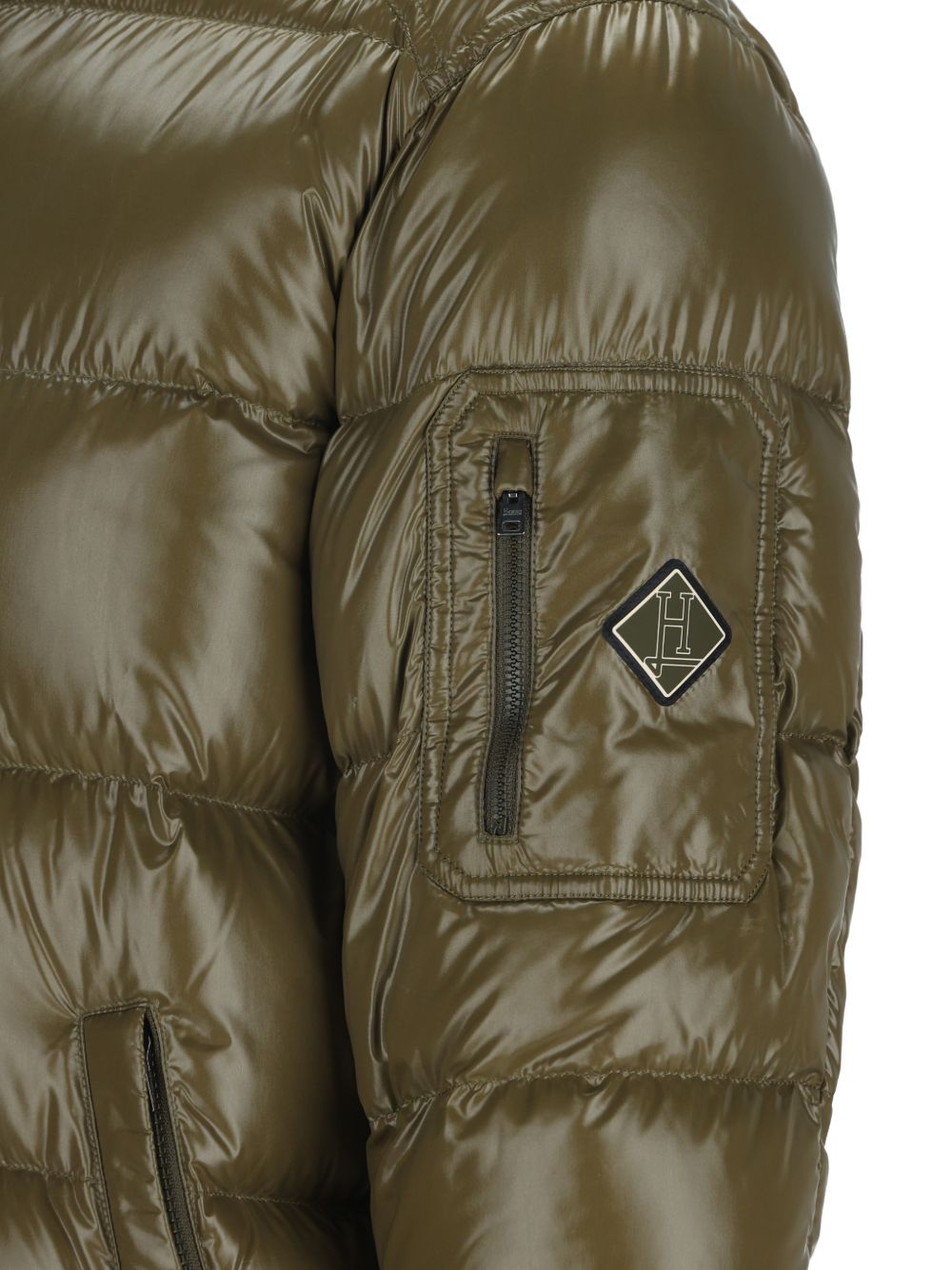 HERNO Piumino Corto Verde Militare 