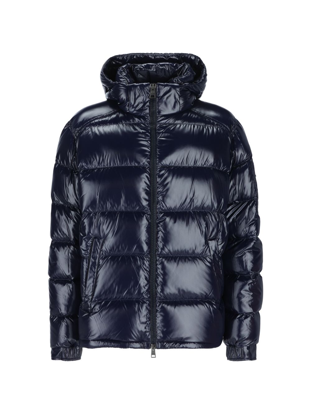 HERNO Piumino Ultralight Lucido Blu con Cappuccio 