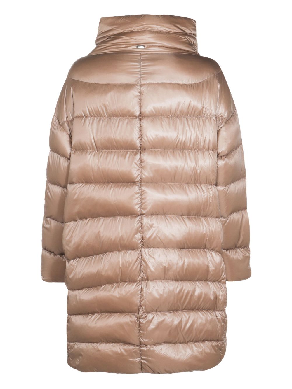 HERNO Piumino trapuntato beige con collo ampio 