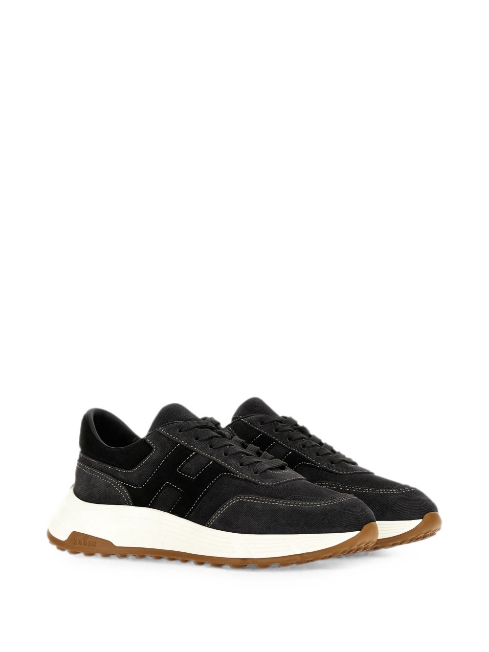 HOGAN Sneakers blu multilayer in suede 