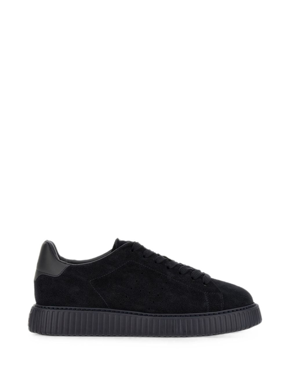 HOGAN Sneakers Total Black in suede nero 
