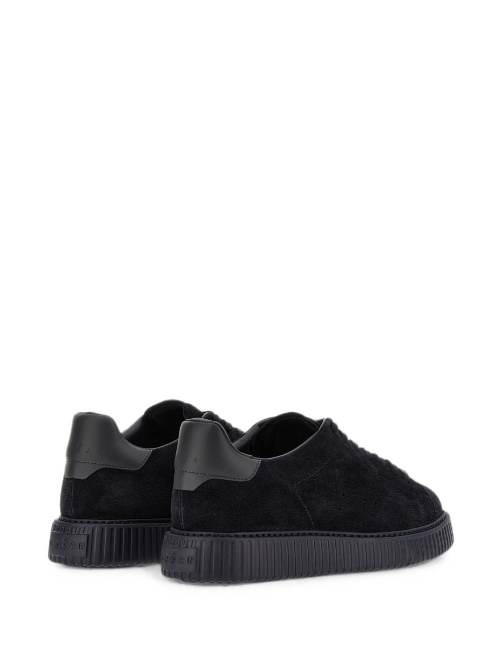 HOGAN Sneakers Total Black in suede nero 