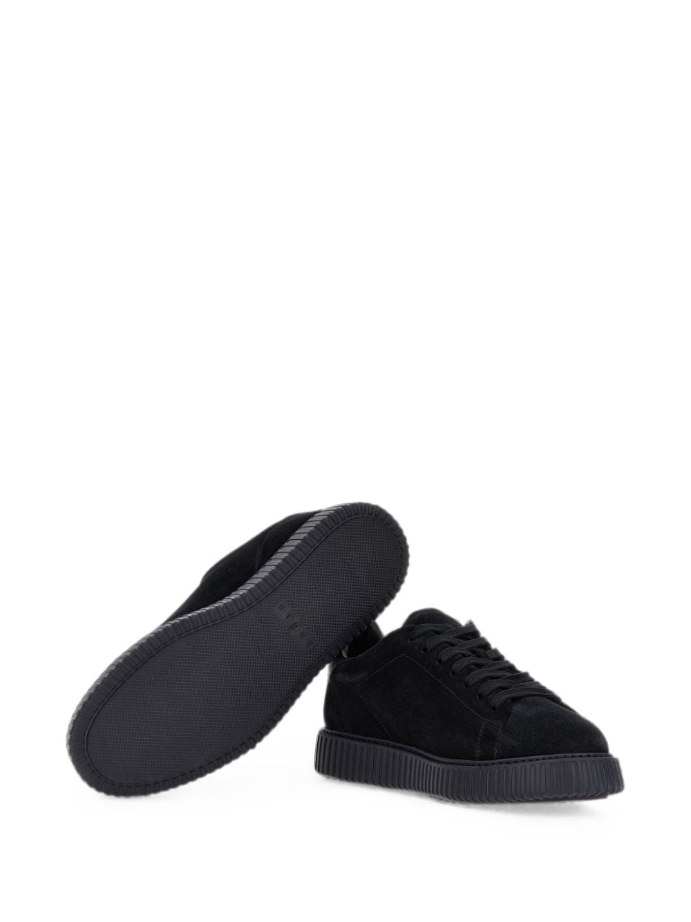 HOGAN Sneakers Total Black in suede nero 