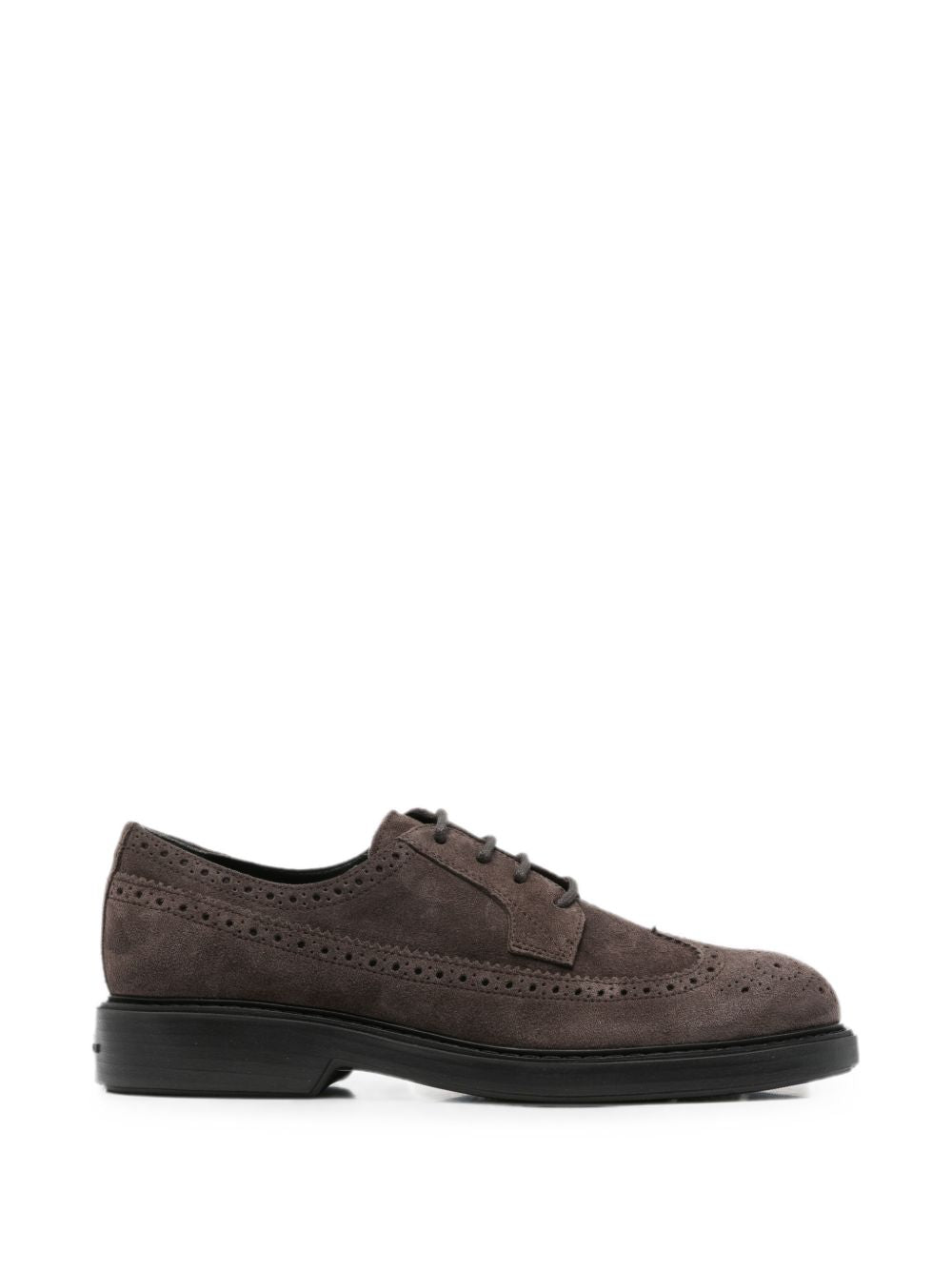 HOGAN Scarpa inglesina uomo in suede marrone 