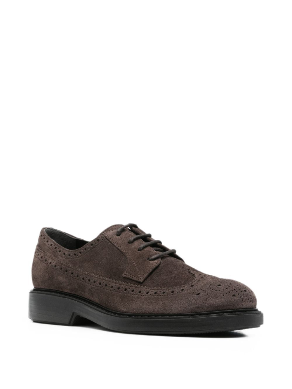 HOGAN Scarpa inglesina uomo in suede marrone 