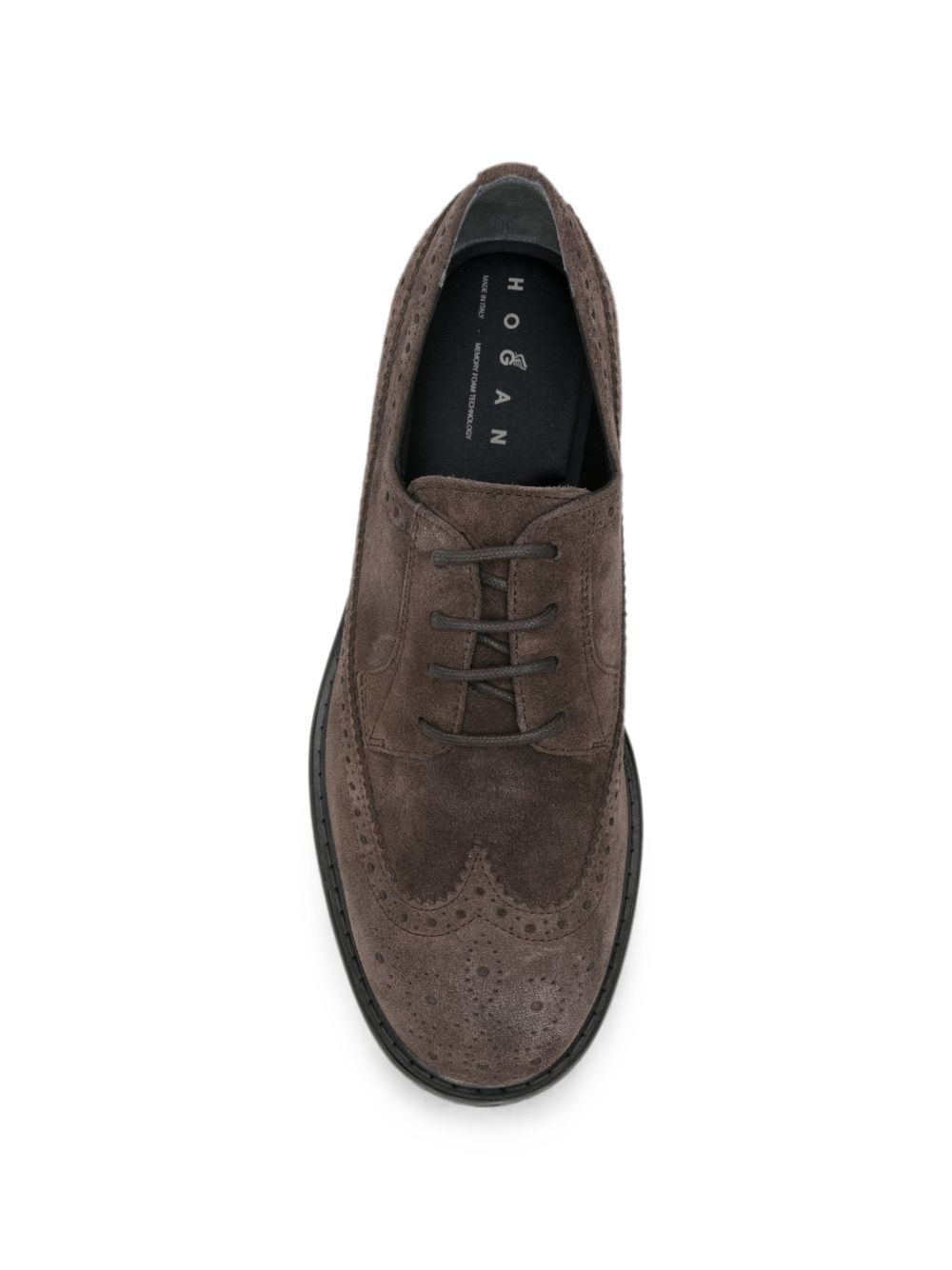 HOGAN Scarpa inglesina uomo in suede marrone 