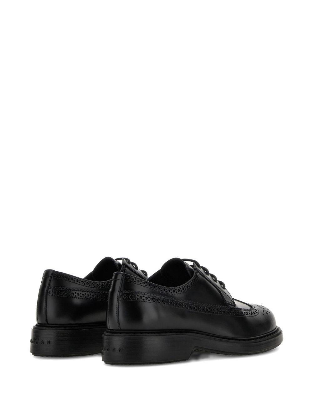 HOGAN Scarpa inglesina uomo nera in pelle 