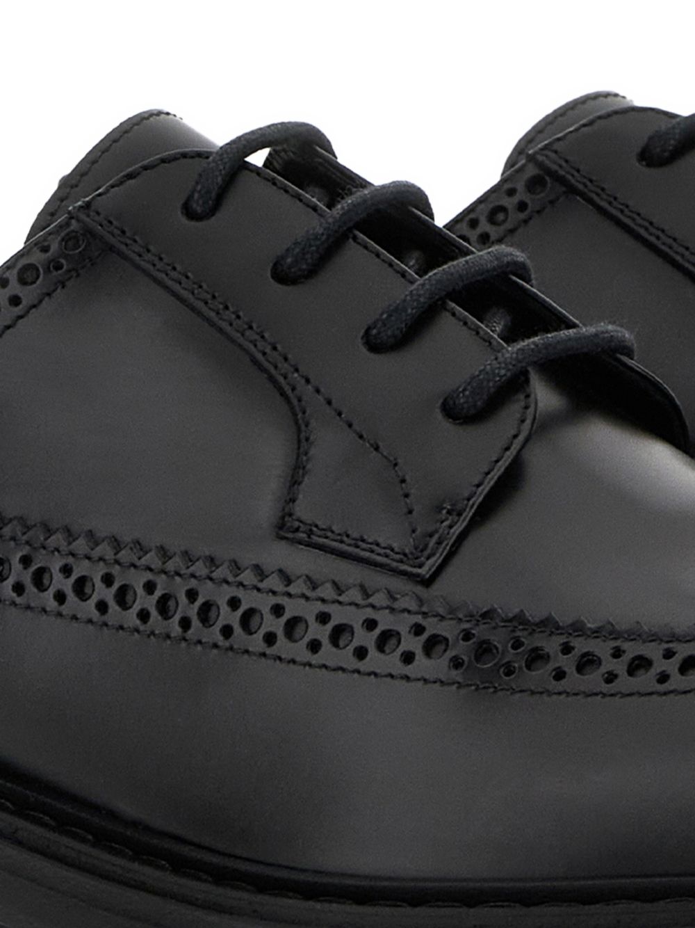 HOGAN Scarpa inglesina uomo nera in pelle 