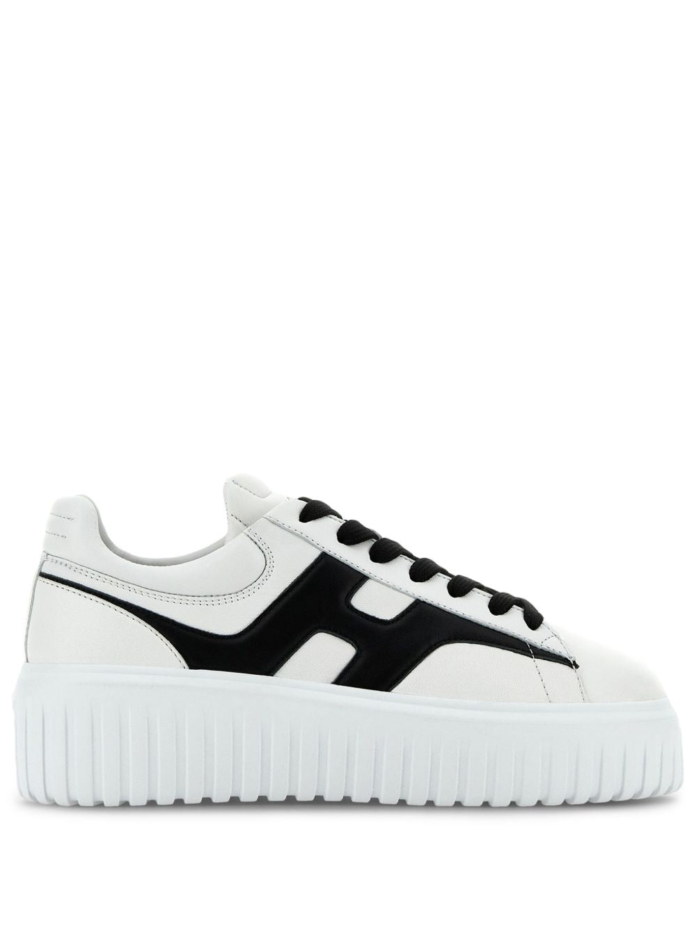 HOGAN Sneakers bianche in pelle con dettagli neri 