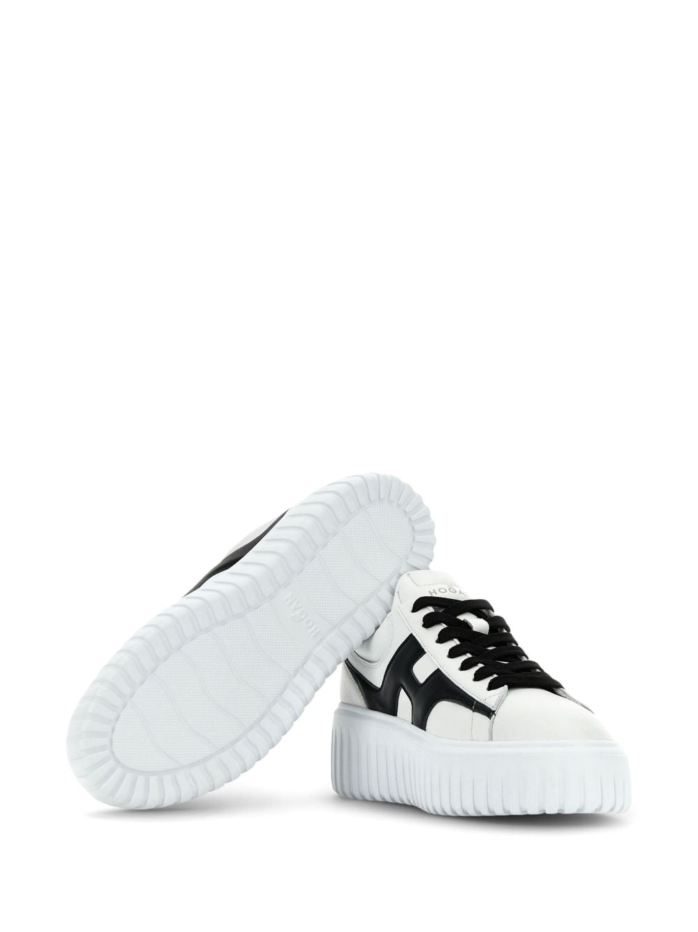 HOGAN Sneakers bianche in pelle con dettagli neri 