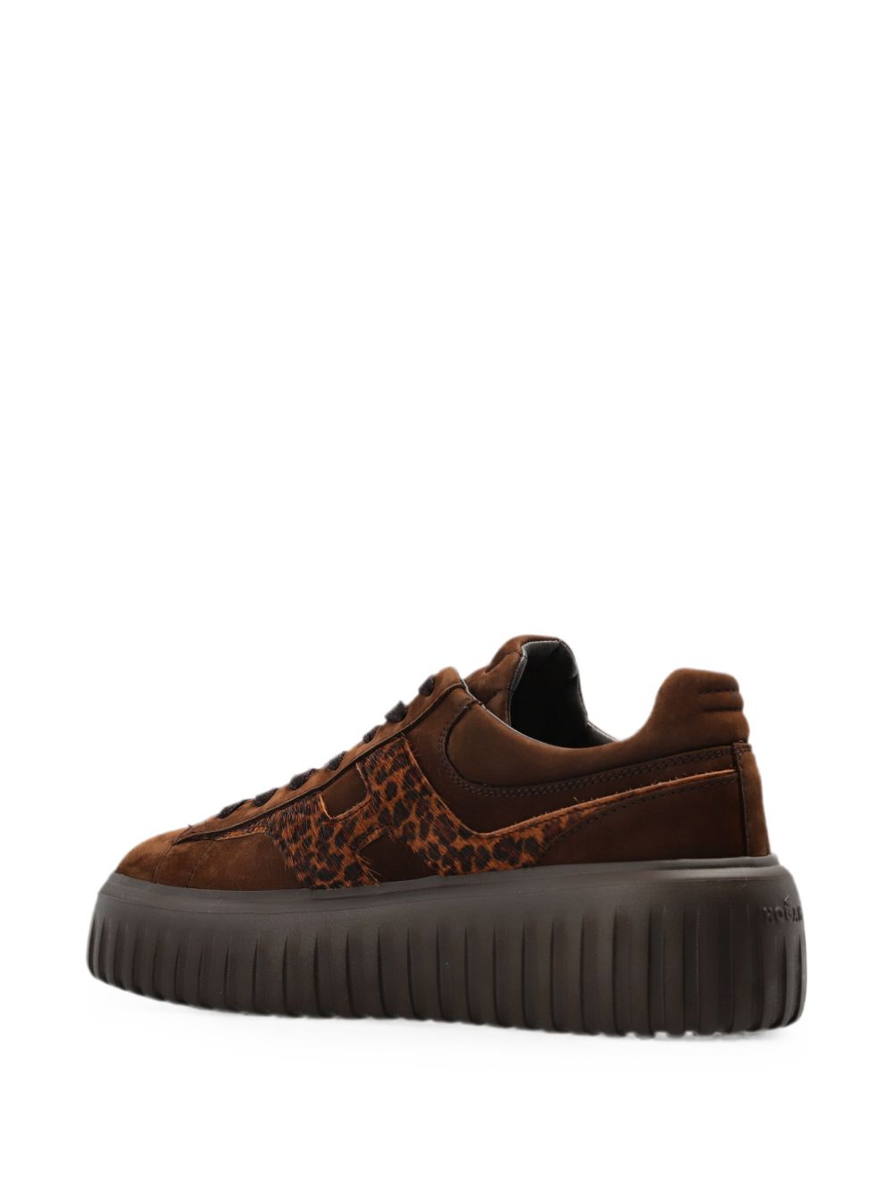 HOGAN Sneaker Hogan stringata in pelle scamosciata con suola platform e logo H 