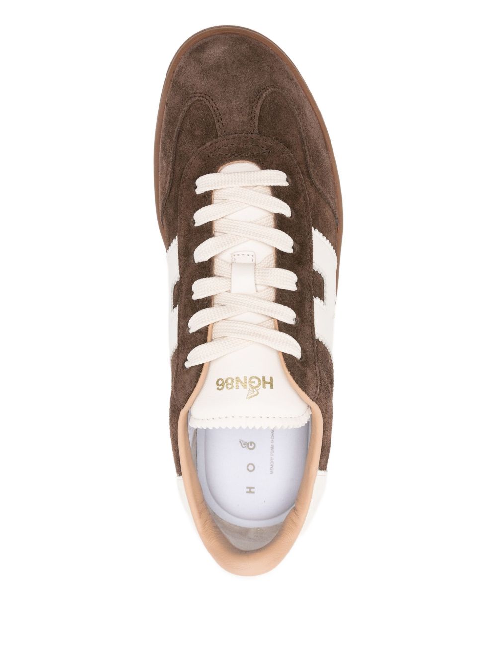 HOGAN Sneaker Hogan in suede marrone con dettaglio H e suola piatta in gomma 
