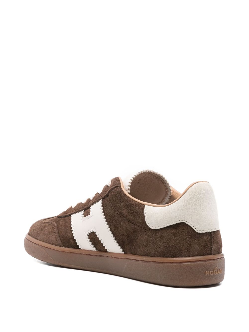 HOGAN Sneaker Hogan in suede marrone con dettaglio H e suola piatta in gomma 