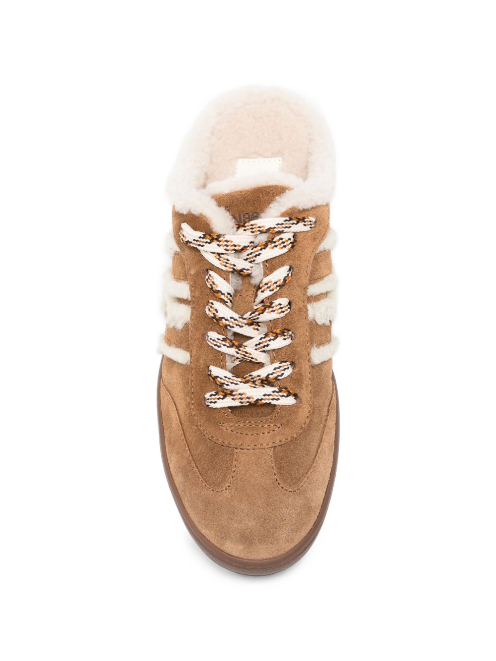 HOGAN Sneakers sabot in pelle marrone con imbottitura 