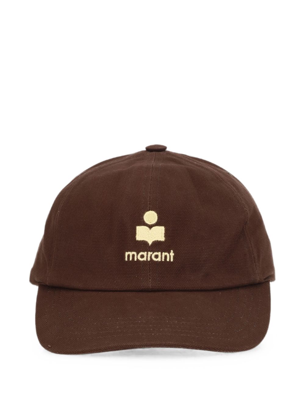 ISABEL MARANT Cappello da baseball marrone con logo ricamato 