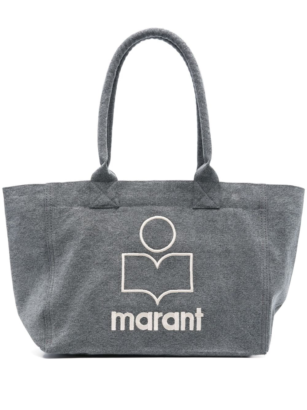 ISABEL MARANT Tote bag Yenky Zipped grigia in cotone 