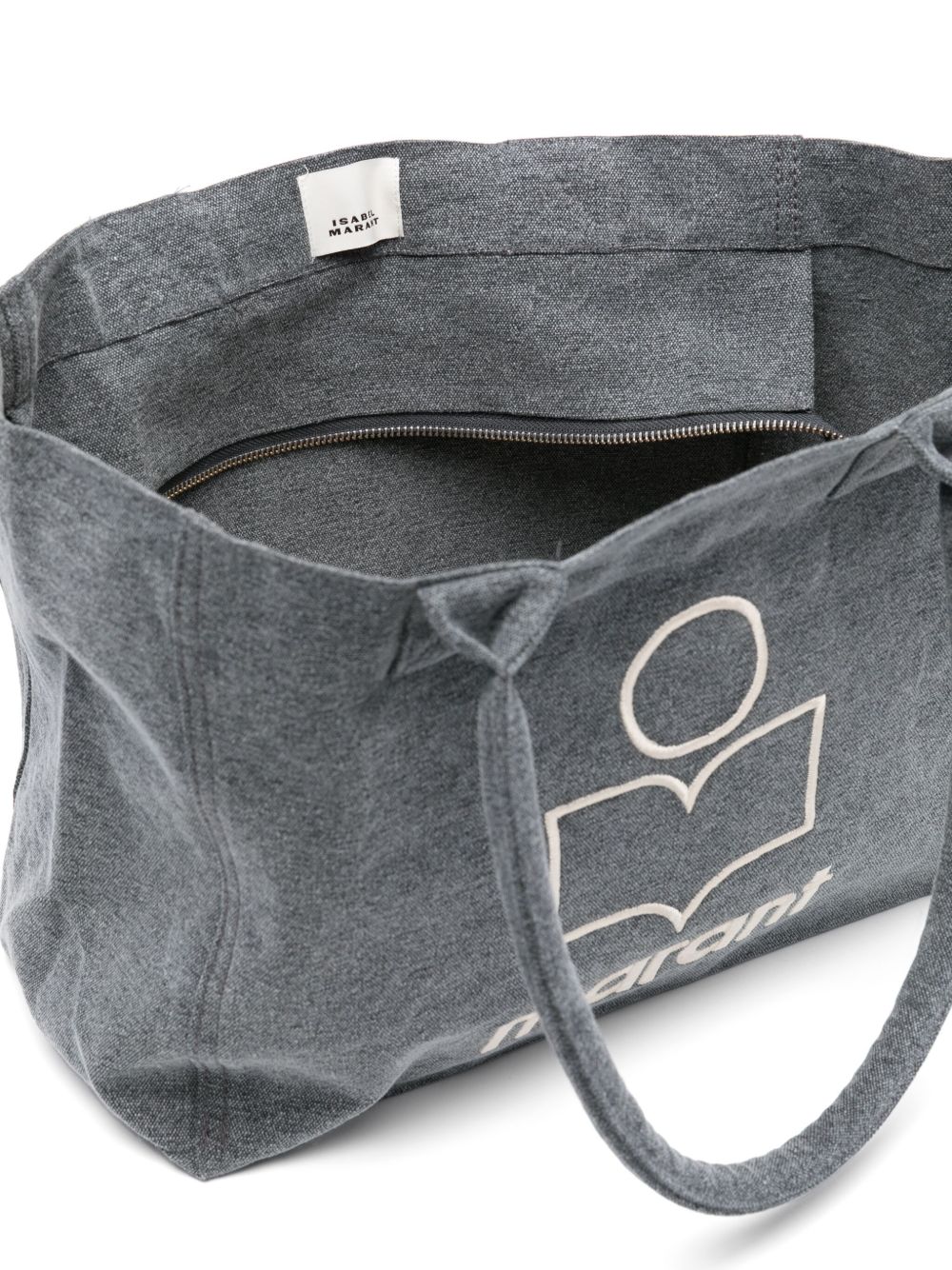 ISABEL MARANT Tote bag Yenky Zipped grigia in cotone 