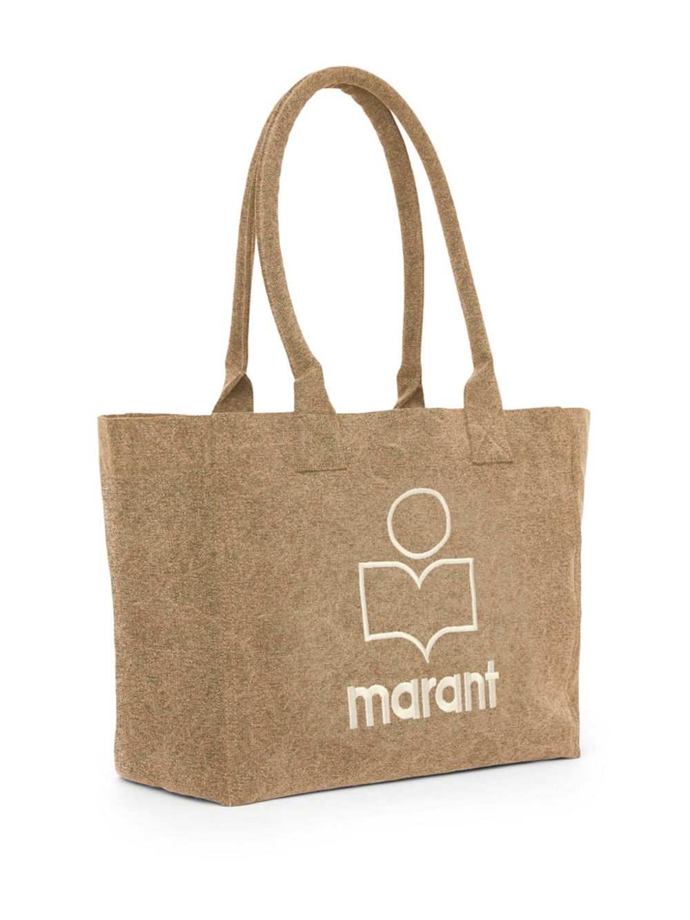 ISABEL MARANT Isabel Marant Yenky tote bag in cotone lavato verde kaki 