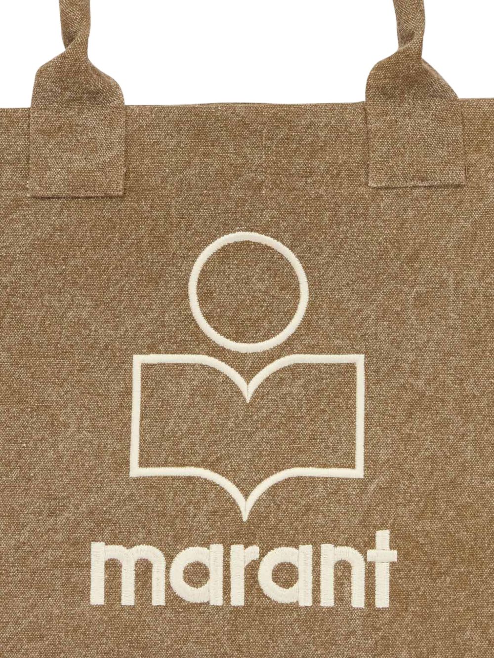 ISABEL MARANT Isabel Marant Yenky tote bag in cotone lavato verde kaki 