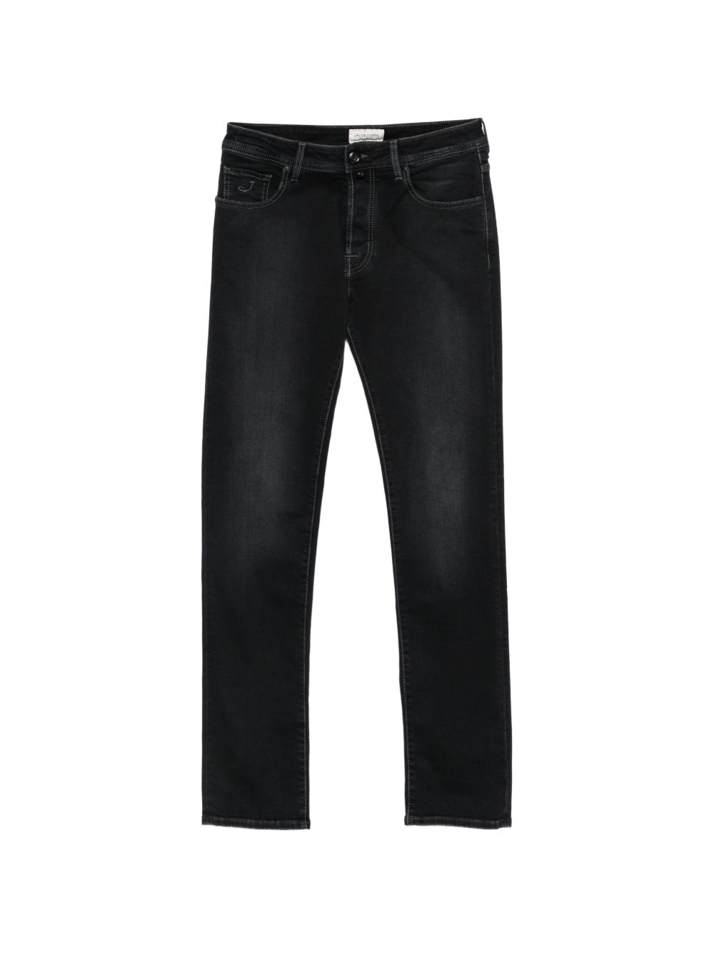 JACOB COHEN Jeans neri con leggero effetto wash sulla gamba 