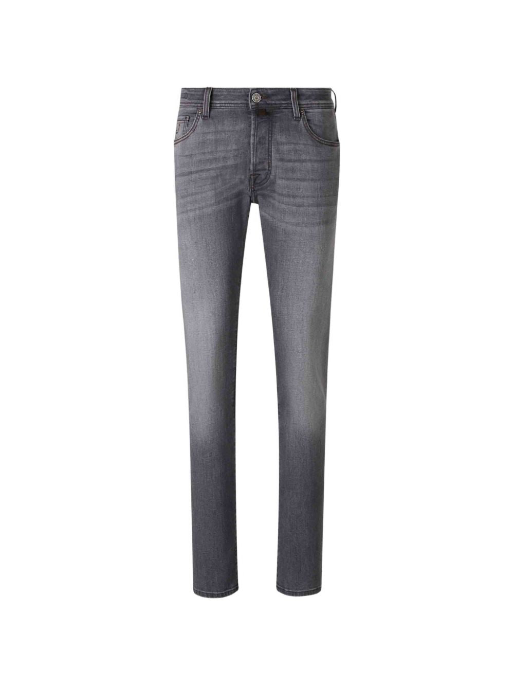 JACOB COHEN Jeans grigio chiaro a gamba stretta con effetto wash 