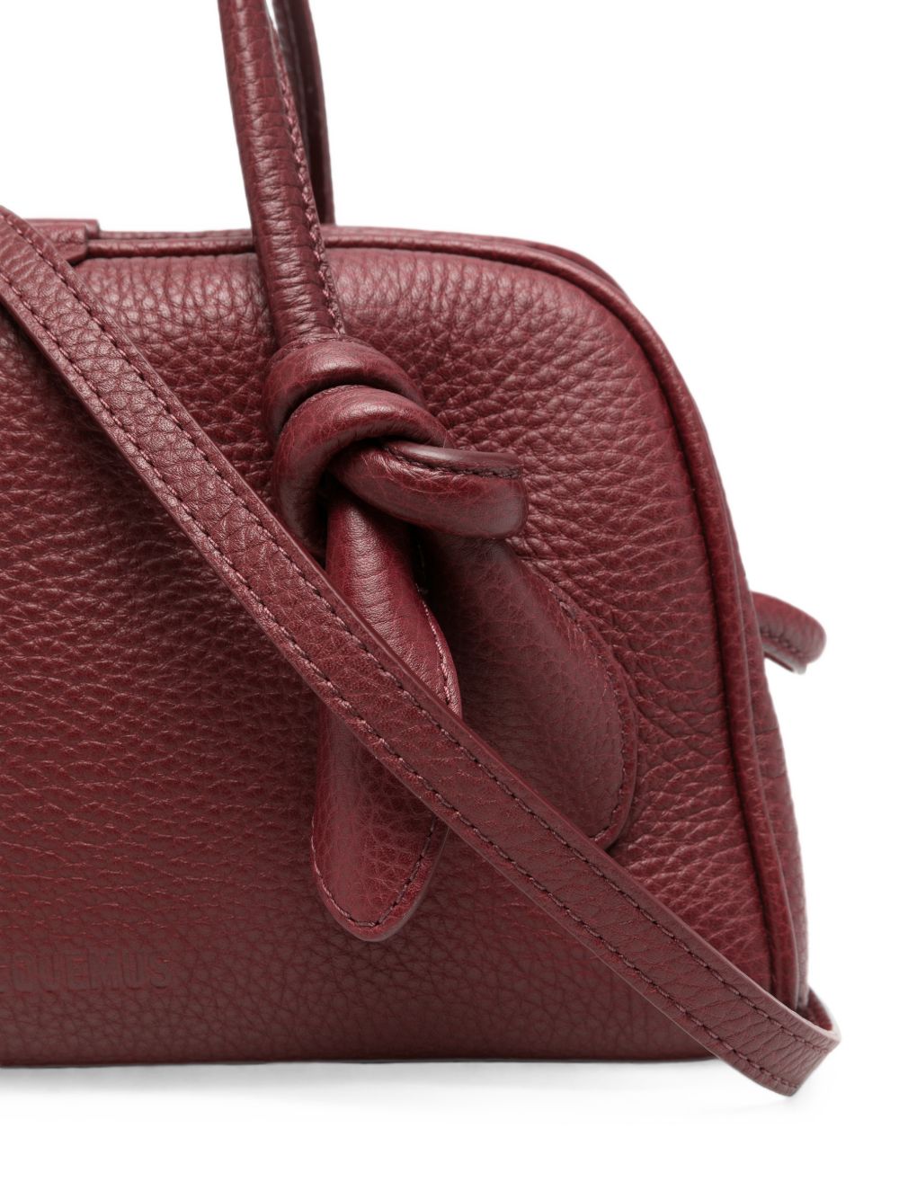 JACQUEMUS Borsa Le Petit Turismo bordeaux in pelle 