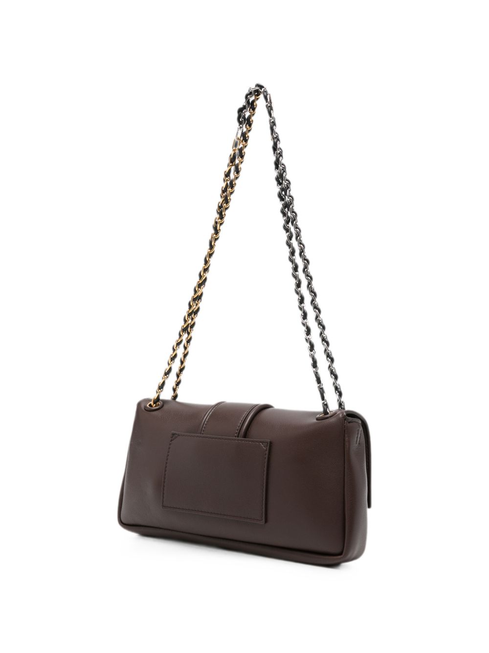 JACQUEMUS Borsa a tracolla Le Bambino Chaine marrone in pelle 