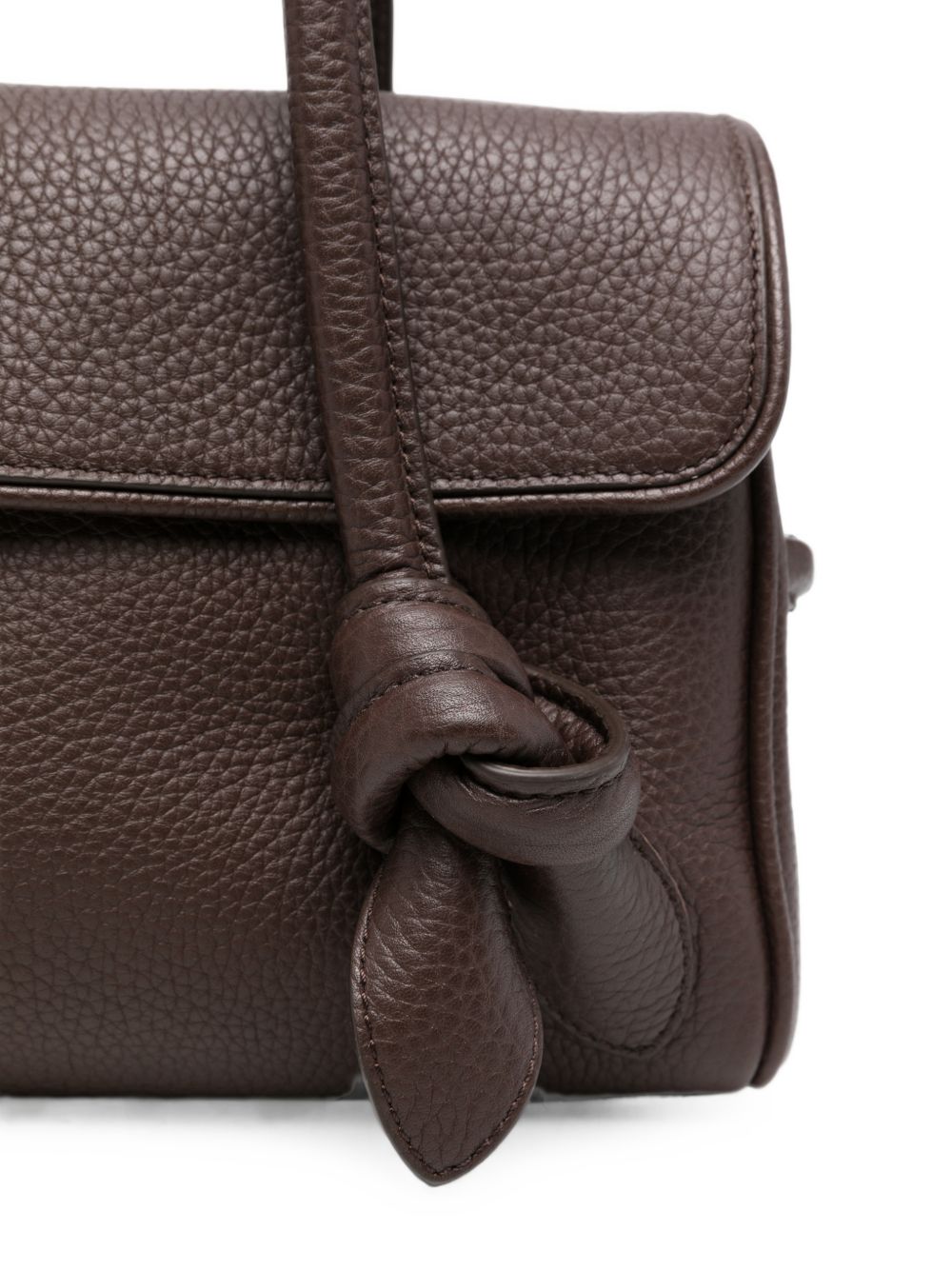 JACQUEMUS Borsa Turismo Long in pelle martellata marrone 