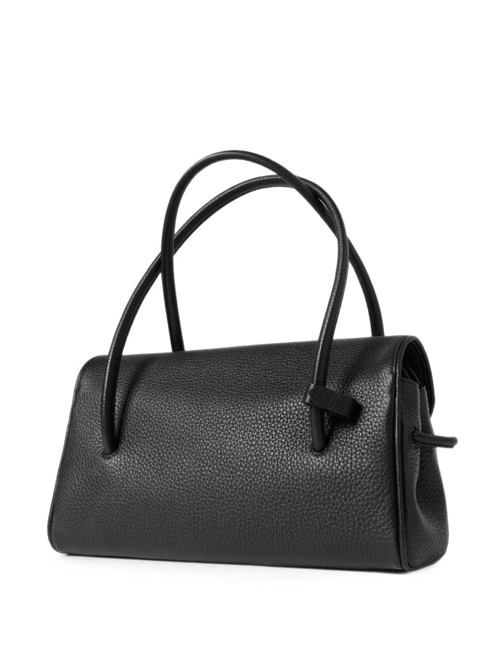 JACQUEMUS Borsa a spalla Le Turismo Long in pelle martellata nera 