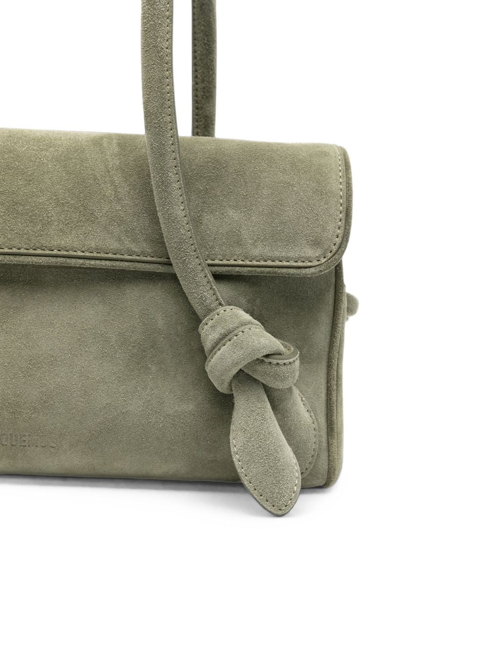 JACQUEMUS Borsa Turismo Long in pelle scamosciata verde 