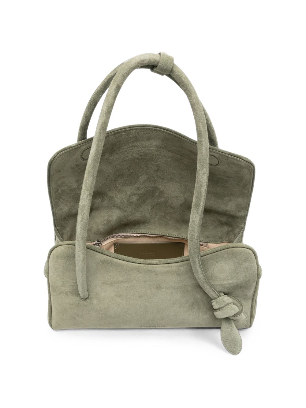 JACQUEMUS Borsa Turismo Long in pelle scamosciata verde 