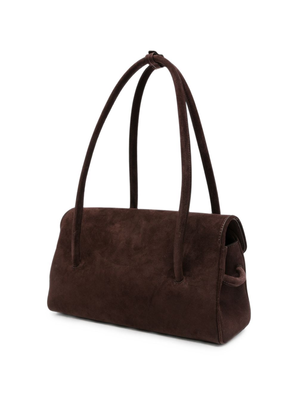 JACQUEMUS Borsa Turismo Long in pelle scamosciata marrone 