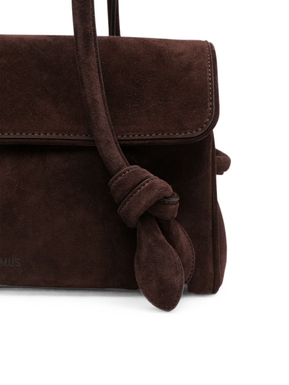 JACQUEMUS Borsa Turismo Long in pelle scamosciata marrone 
