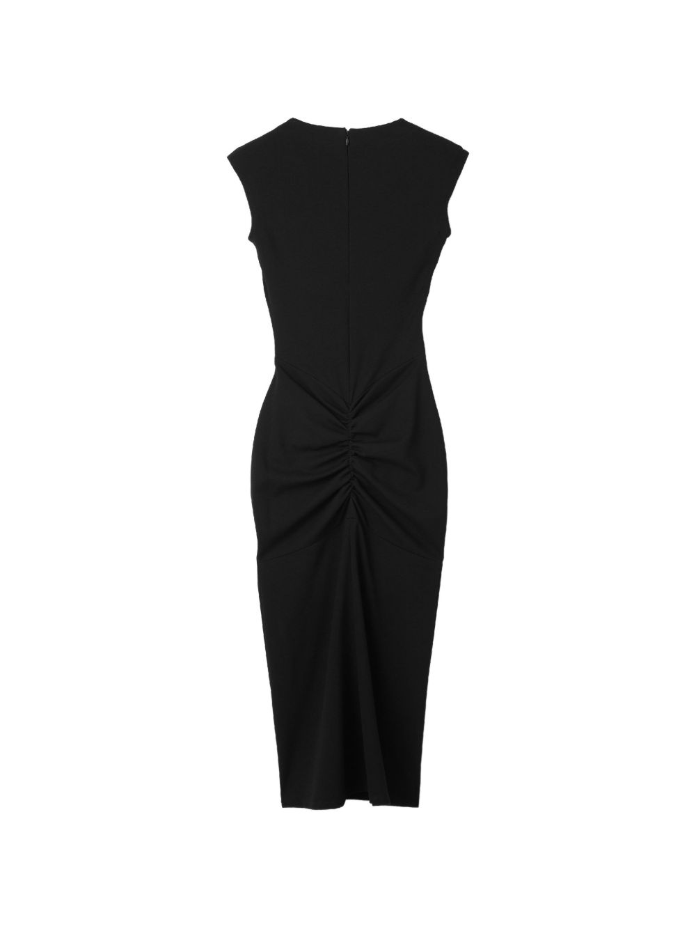 JACQUEMUS Abito midi Alba nero in jersey compatto 
