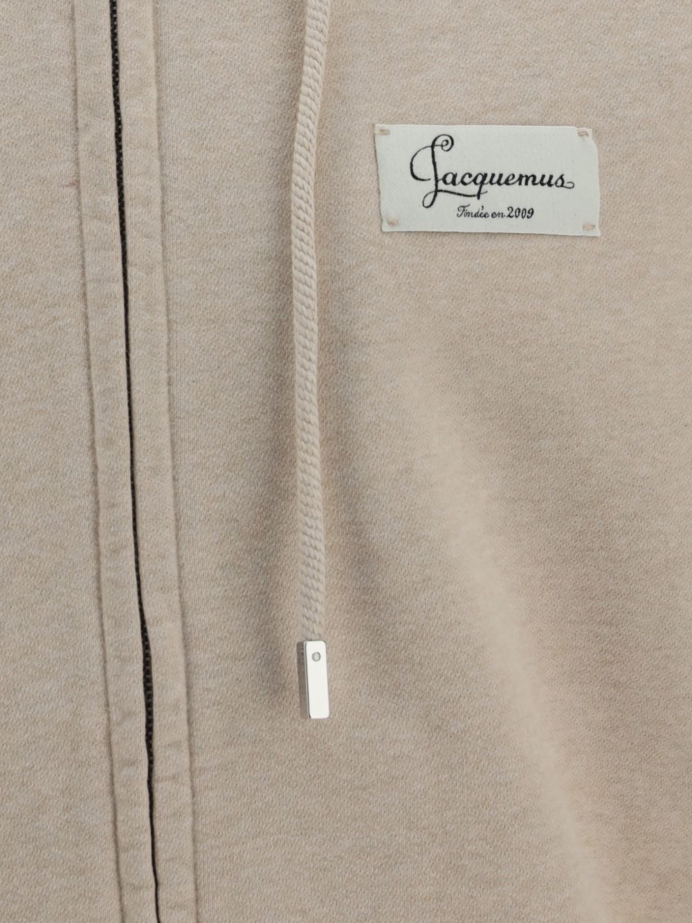 JACQUEMUS Felpa con cappuccio Le Hoodie Montaigne in cotone beige 
