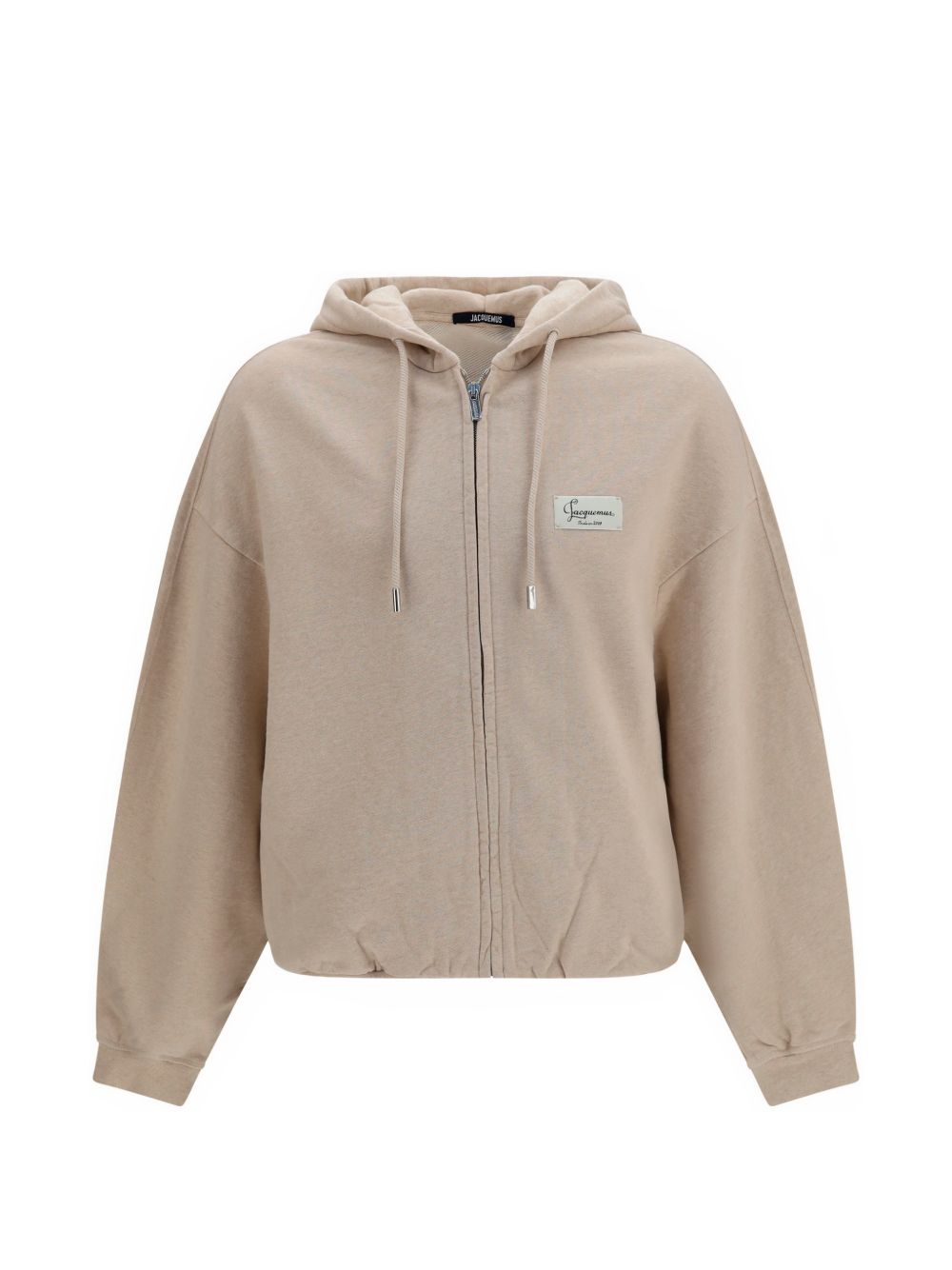 JACQUEMUS Felpa con cappuccio Le Hoodie Montaigne in cotone beige 