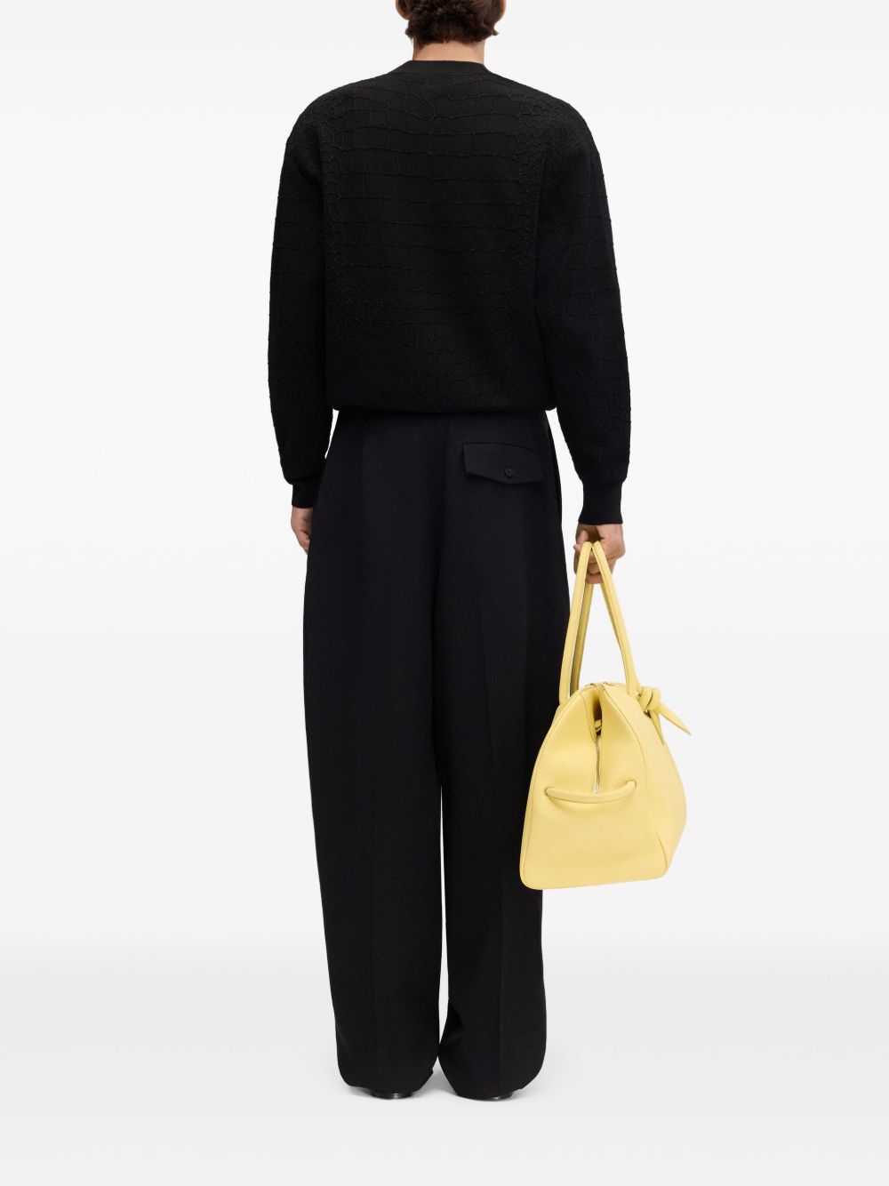 JACQUEMUS Pantaloni Fernando neri in lana 