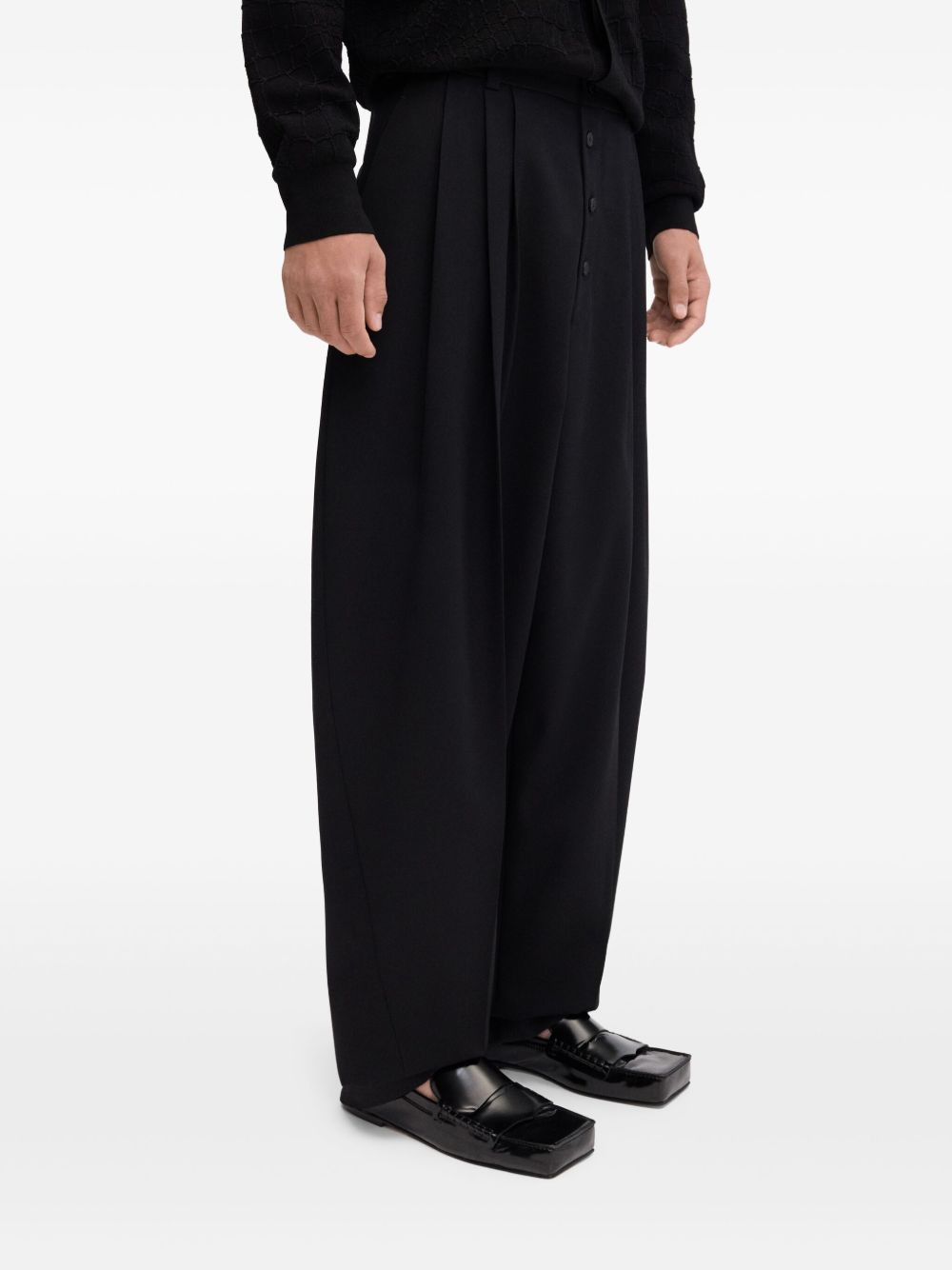 JACQUEMUS Pantaloni Fernando neri in lana 